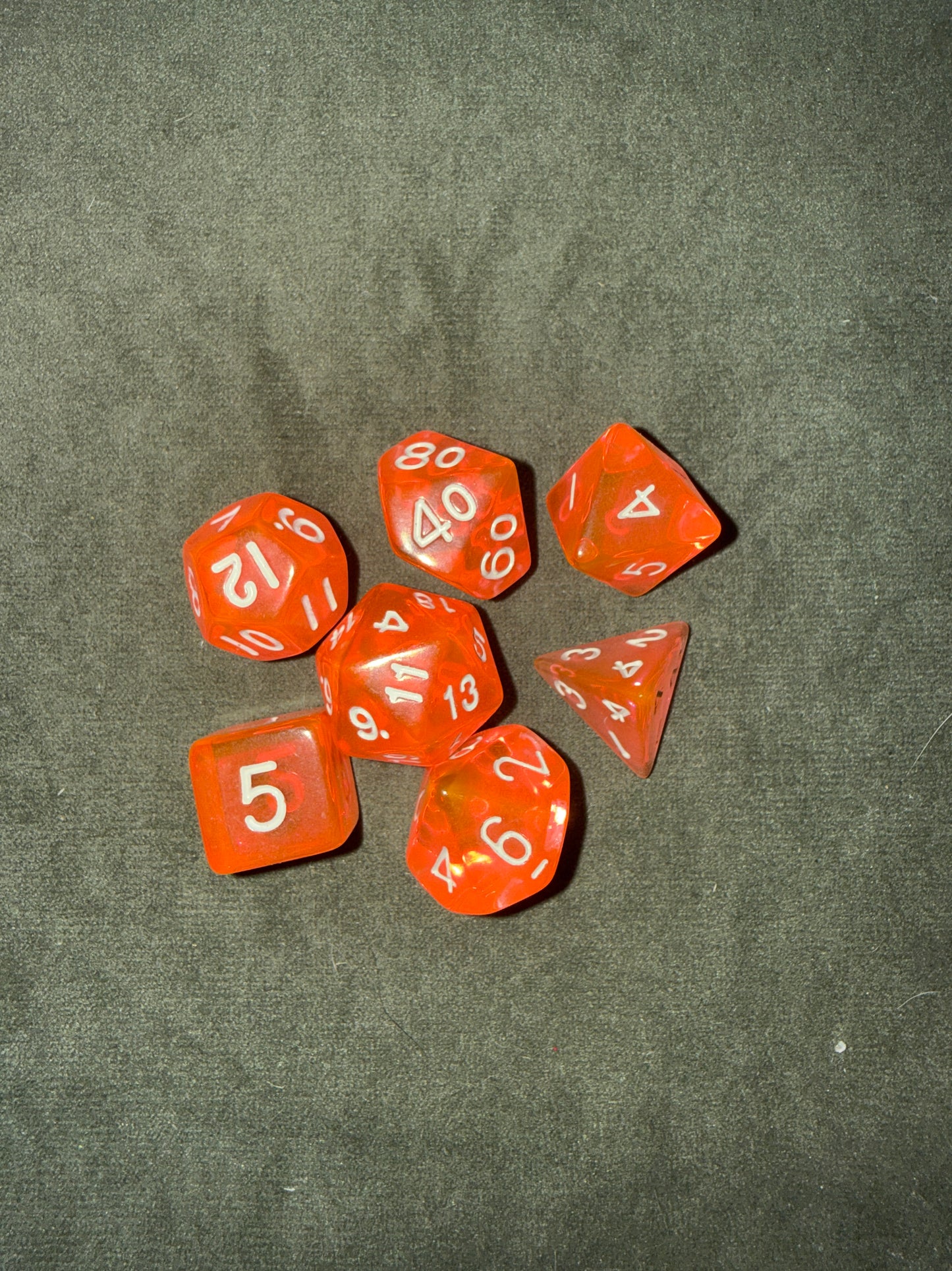 Set de dés de JDR - orange