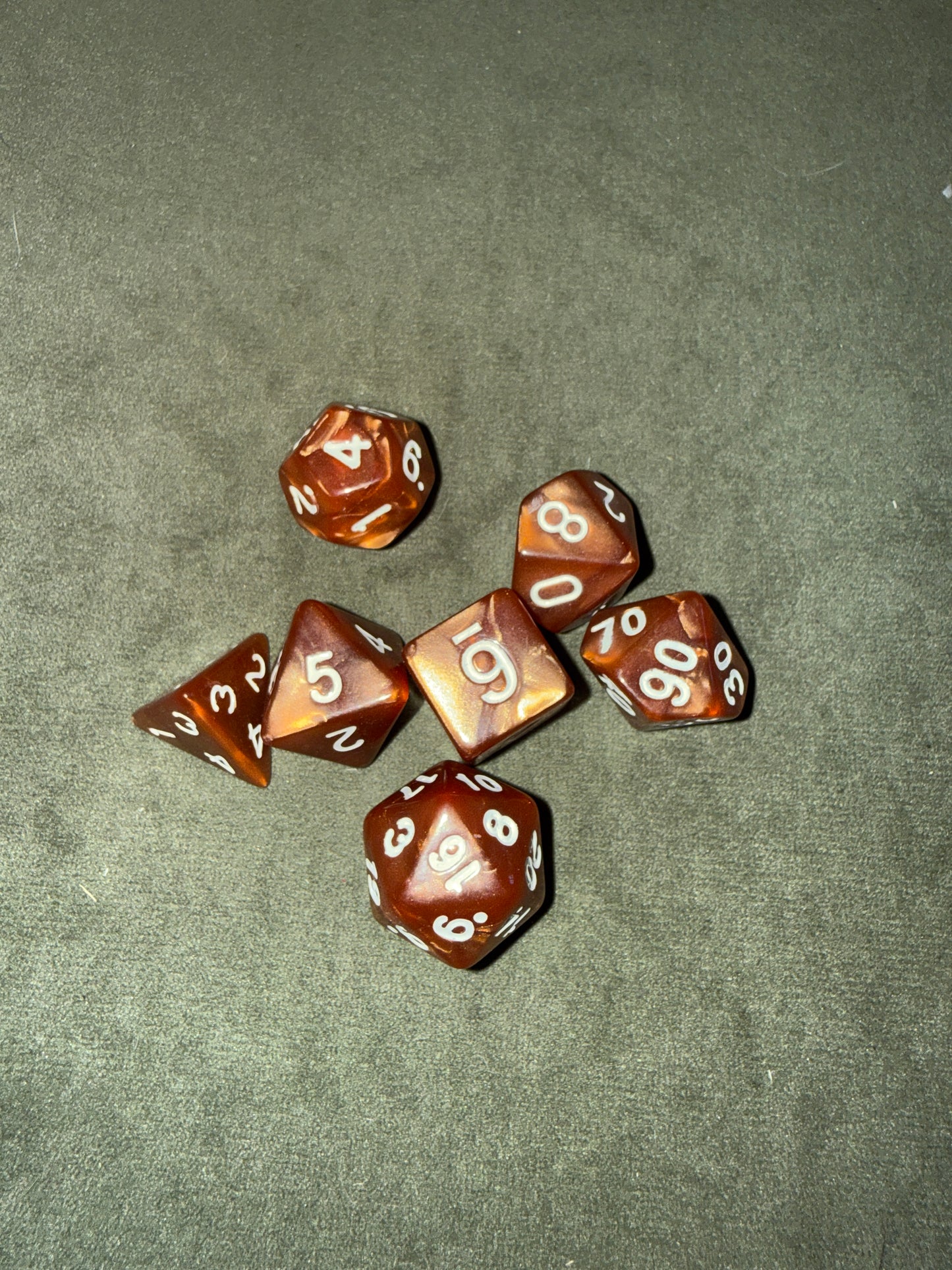 Set de dés de JDR - Marron