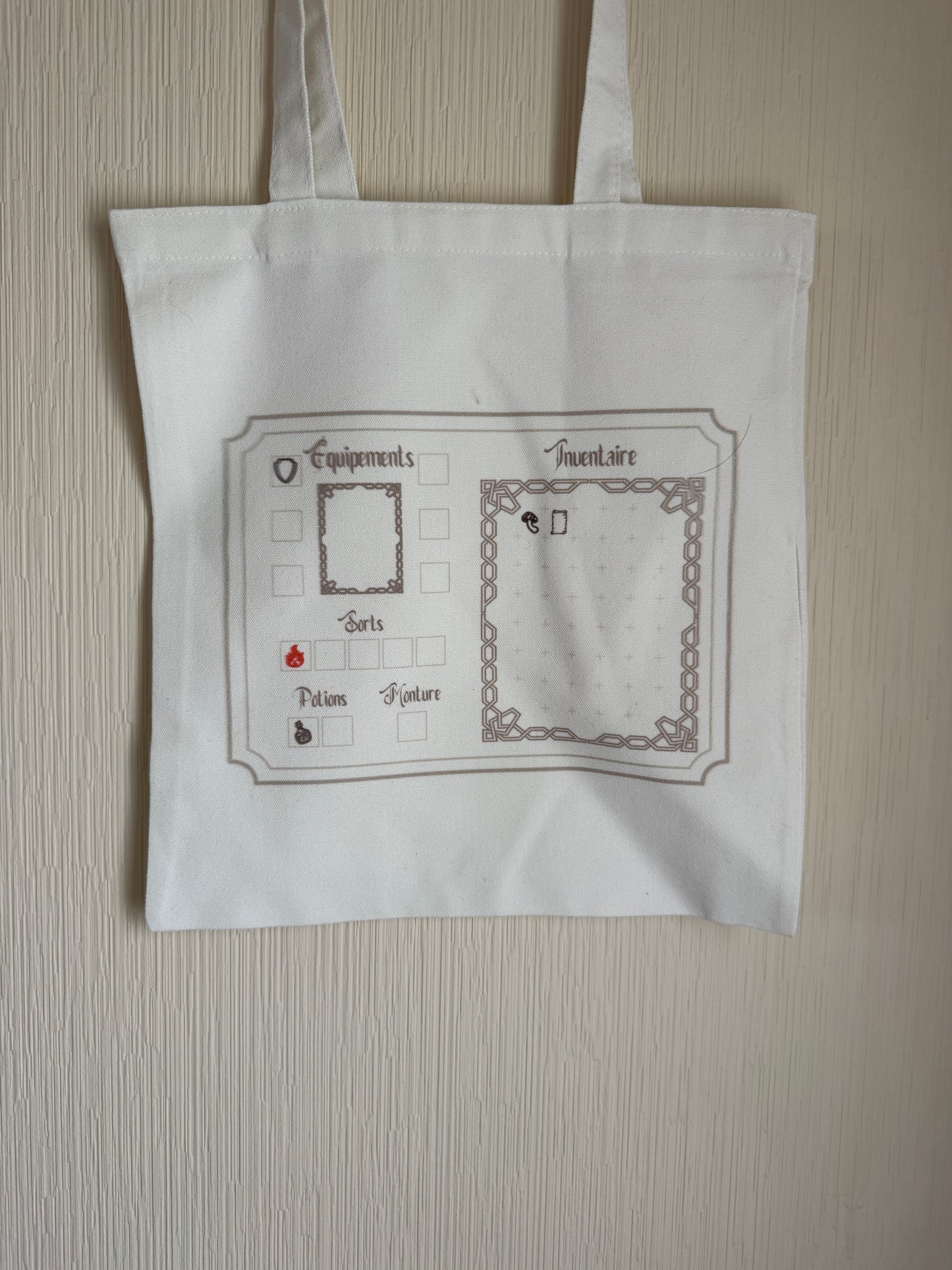 Totebag inventaire de jeu