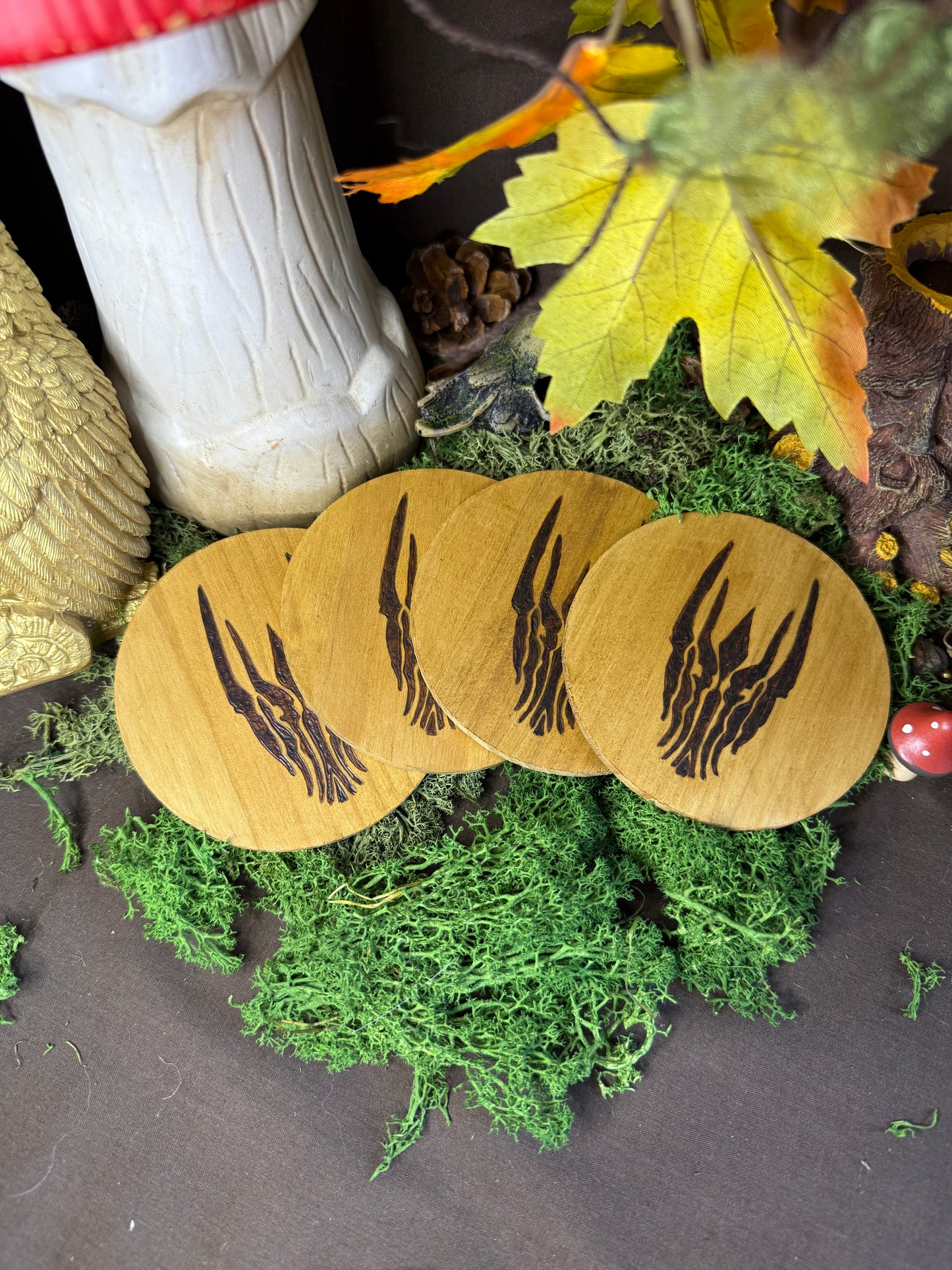 Set de sous-verres en bois Sauron