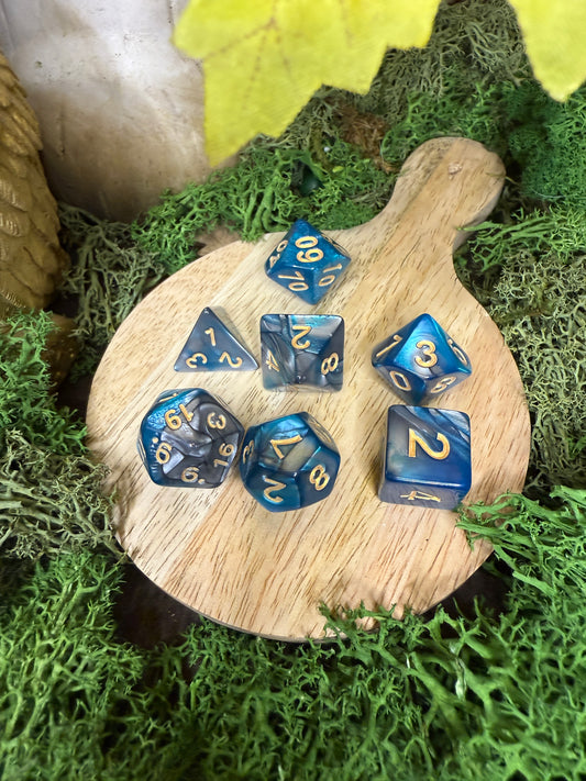 Set de dés bicolore