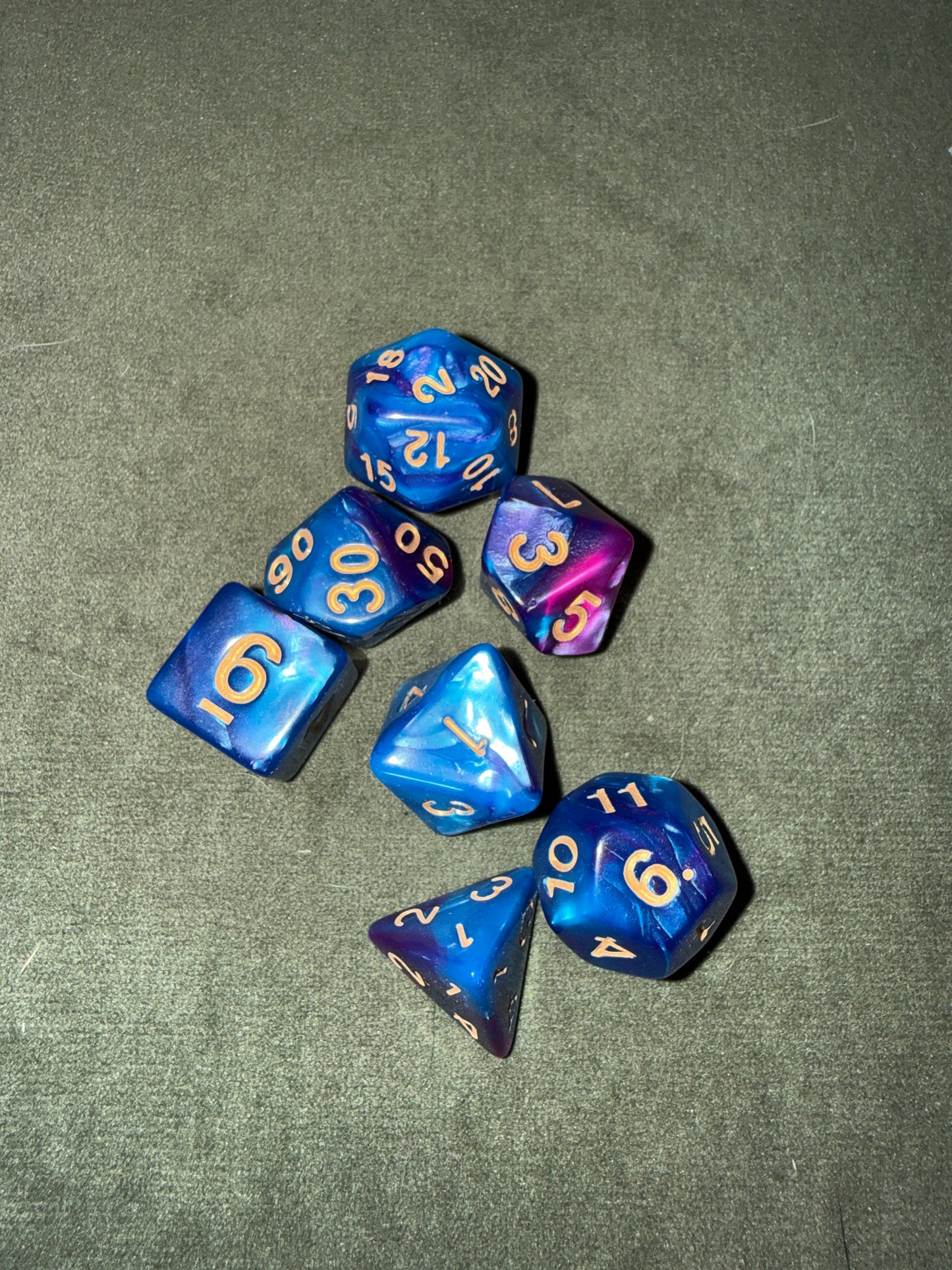 Set de dés de JDR - Bleus