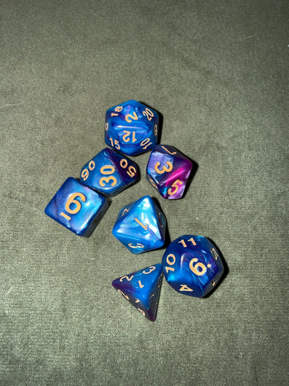 Set de dés de JDR - Bleus