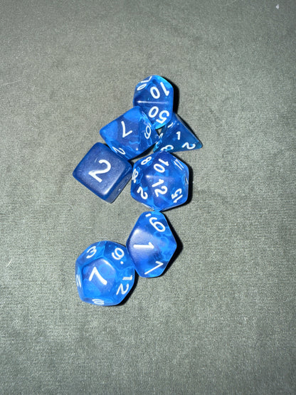Set de dés de JDR - Bleus