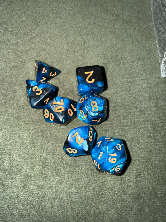 Set de dés de JDR - Bleus