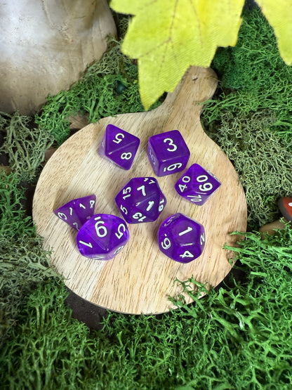 Set de dés transparent