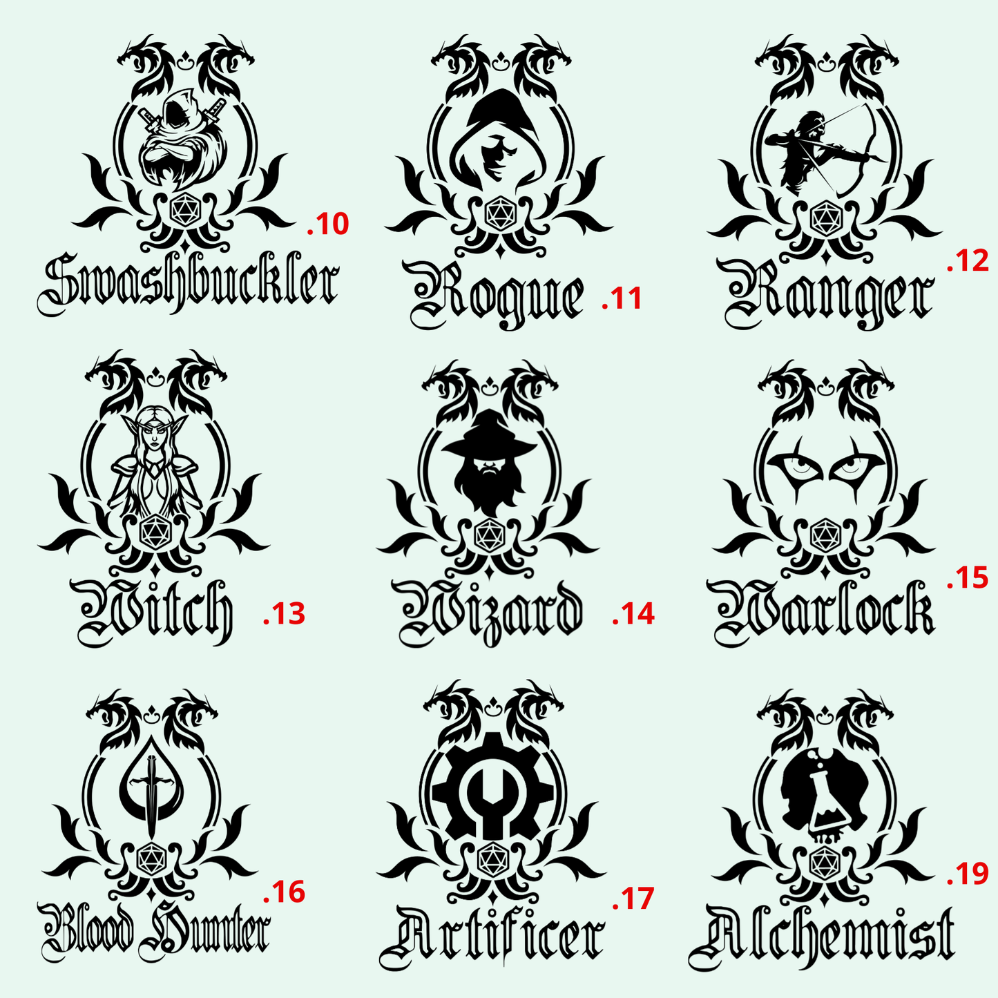 T-shirt classe de JDR