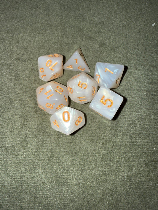Set de dés de JDR - blanc