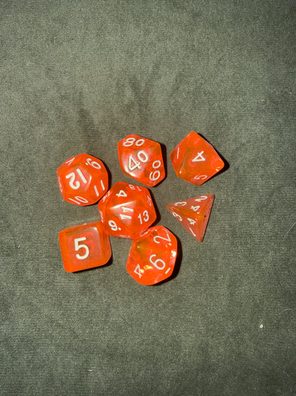 Set de dés de JDR - orange