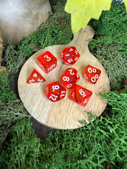 Set de dés transparent