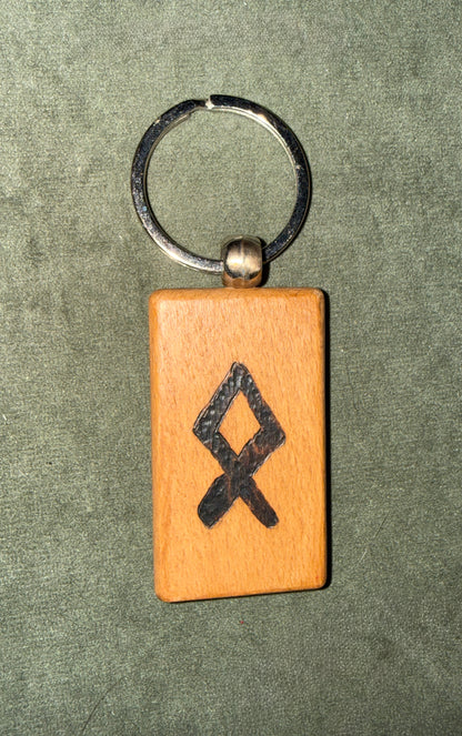 Porte-clés Runes Futhark - Pyrogravés