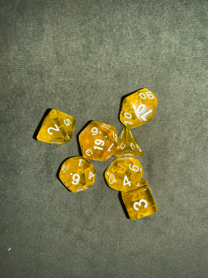 Set de dés de JDR - Jaune