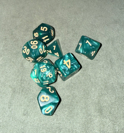 Sets de dés de JDR - Vert