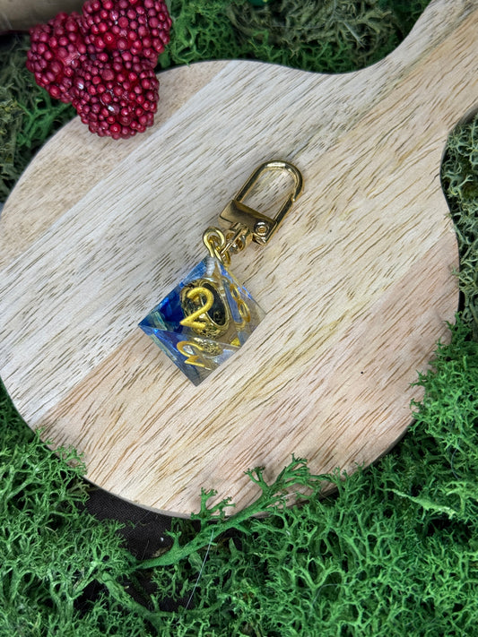 Porte-clés Dés JDR LOTR - BLEU