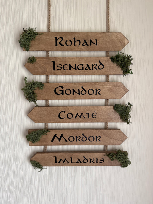 Panneau directionnel Middle Earth