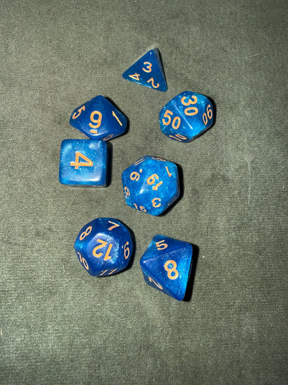Set de dés de JDR - Bleus
