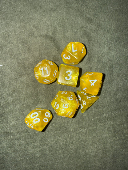 Set de dés de JDR - Jaune