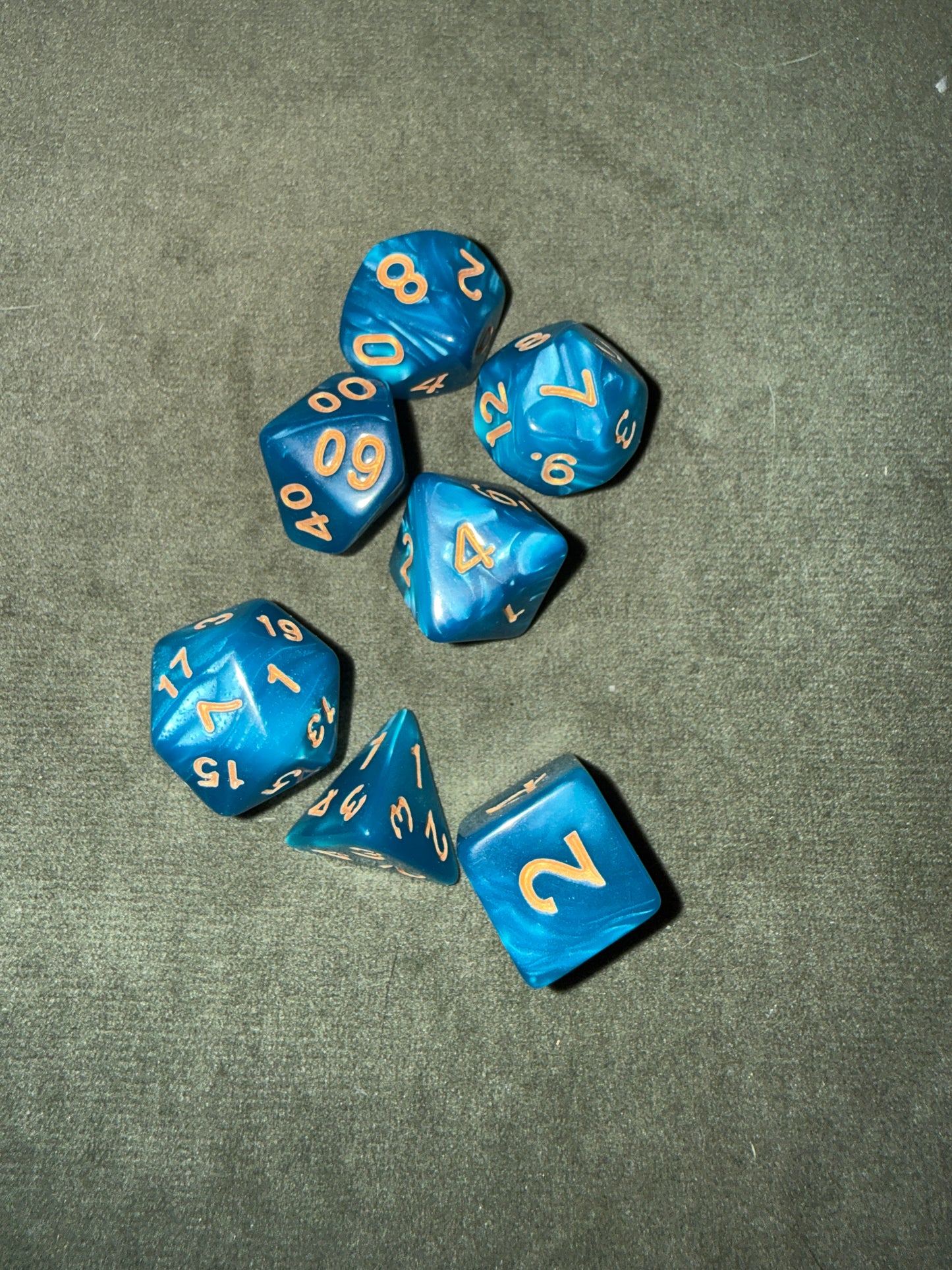 Set de dés de JDR - Bleus