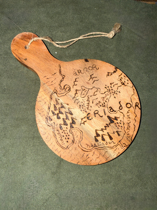 Poêlon pyrogravé Eriador - pièce unique