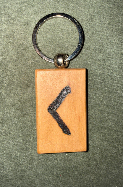 Porte-clés Runes Futhark - Pyrogravés