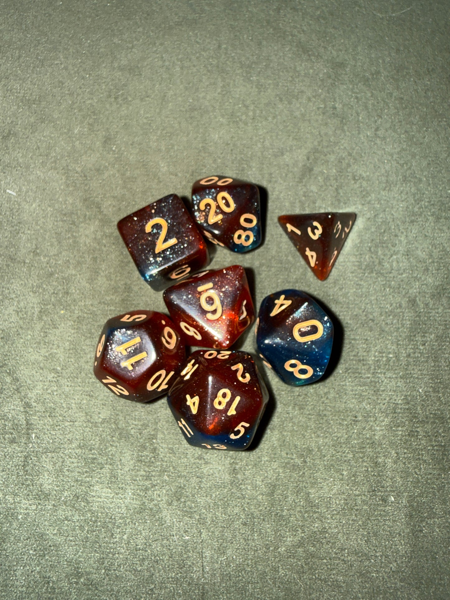 Set de dés de JDR - Bleus
