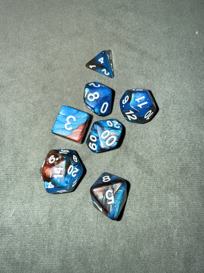 Set de dés de JDR - Bleus