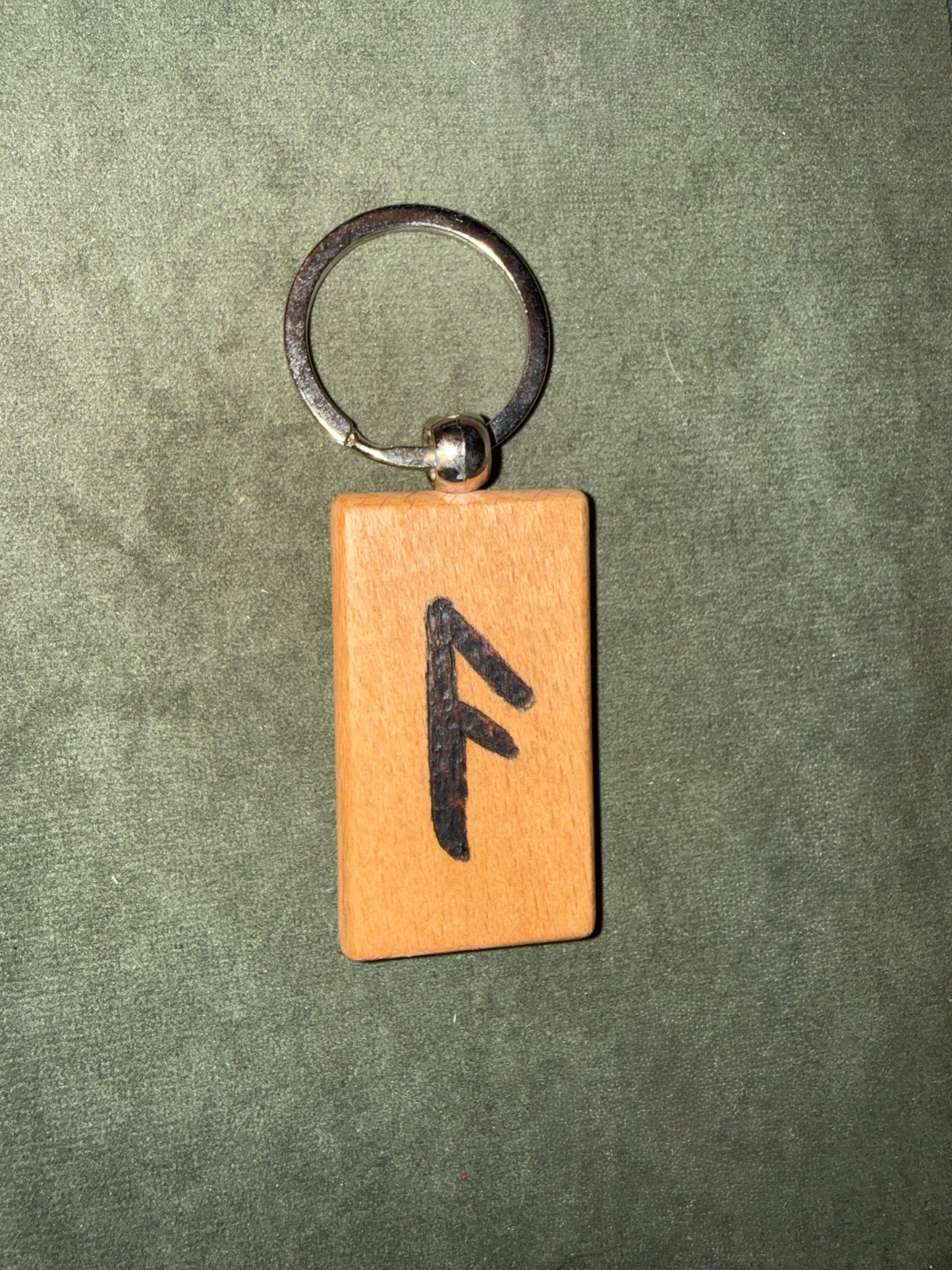 Porte-clés Runes Futhark - Pyrogravés