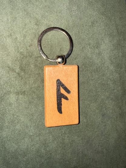 Porte-clés Runes Futhark - Pyrogravés