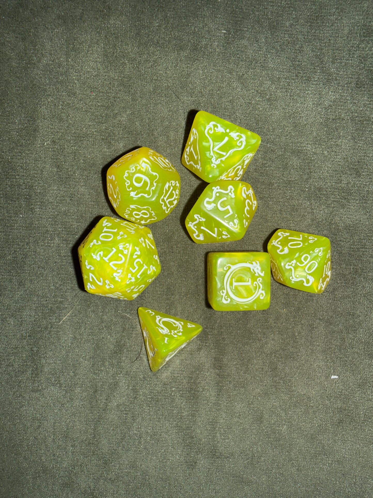 Set de dés de JDR - Jaune