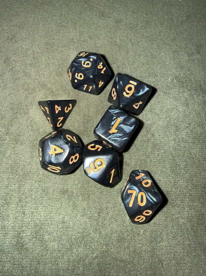 Set de dés de JDR - Noir/gris
